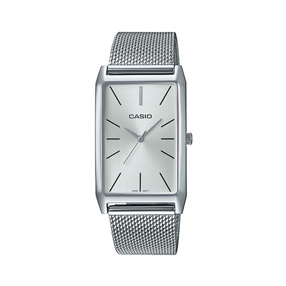 Casio Standard Ladies Stainless Steel Mesh Chain Watch LTP-E156M-7ADF