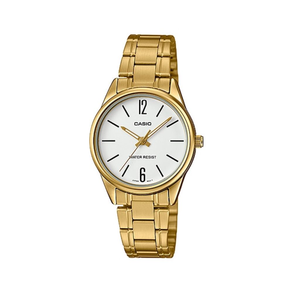 Casio Standard Golden Ladies Chain Watch LTP-V005G-7BUDF
