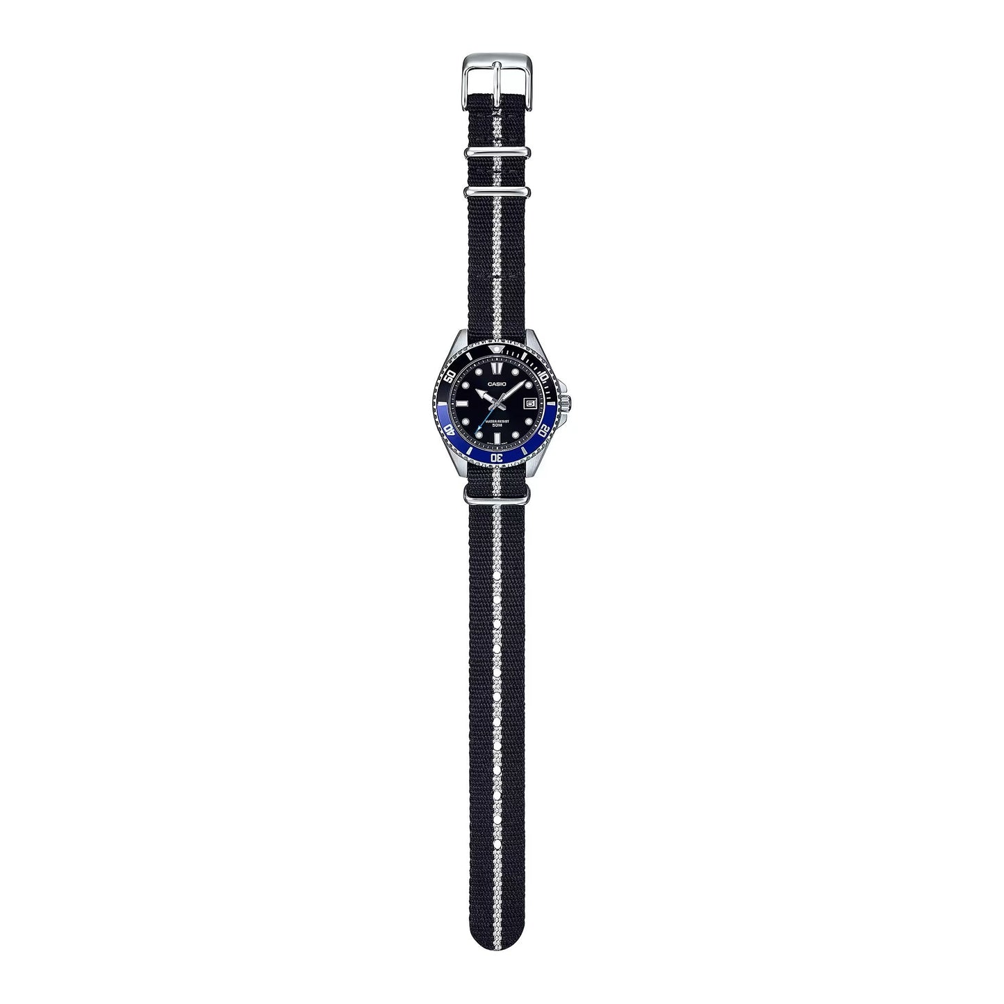Casio Standard Duro Date Nylon Belt Watch MDV-10C-1A2VDF