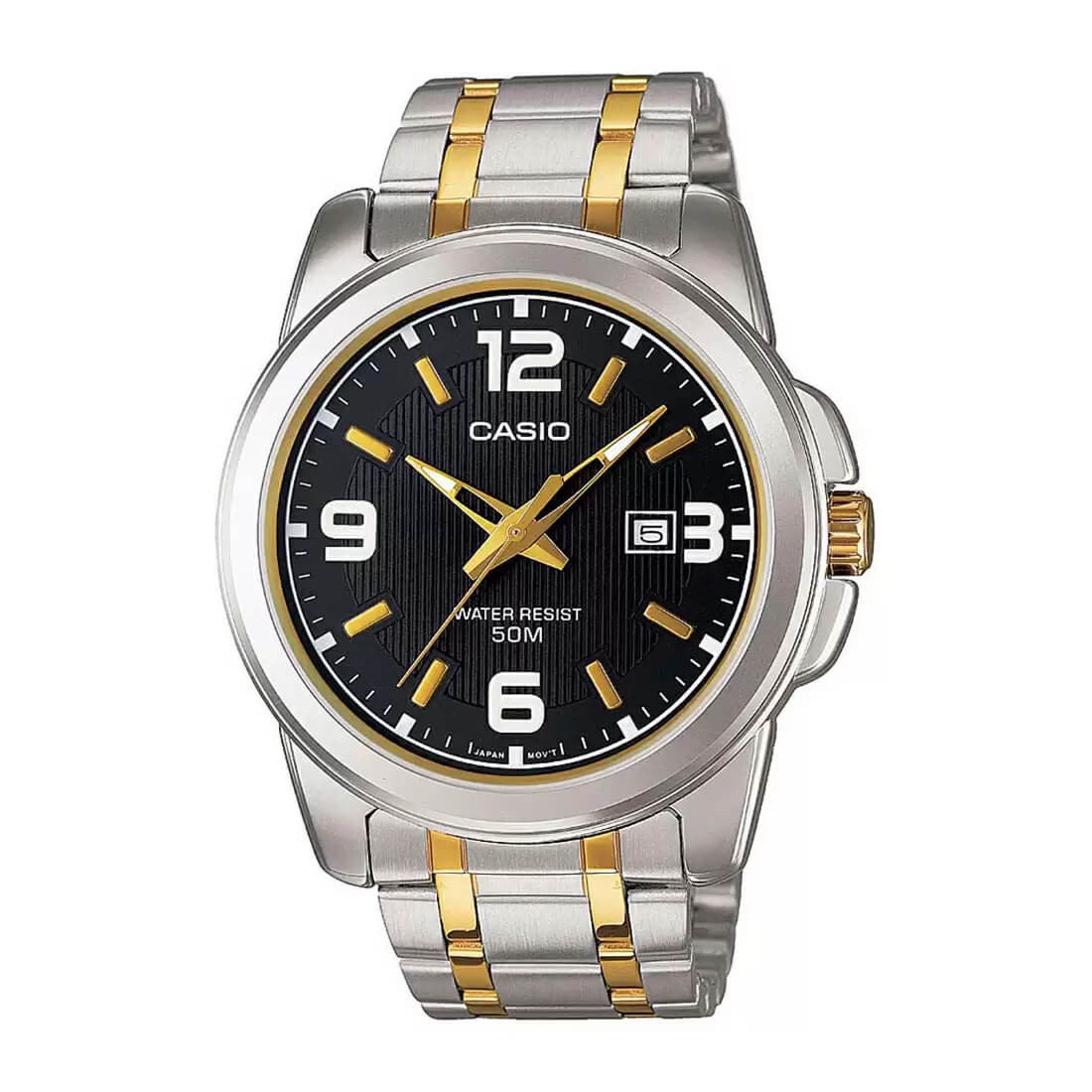 Casio Enticer Date Two Tone Chain Watch MTP-1314SG-1AVDF