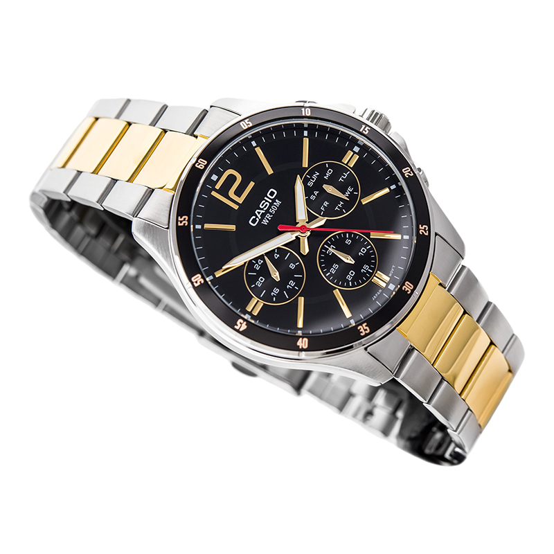Casio Enticer Multifunction Two Tone Chain Watch MTP-1374SG-1AVDF
