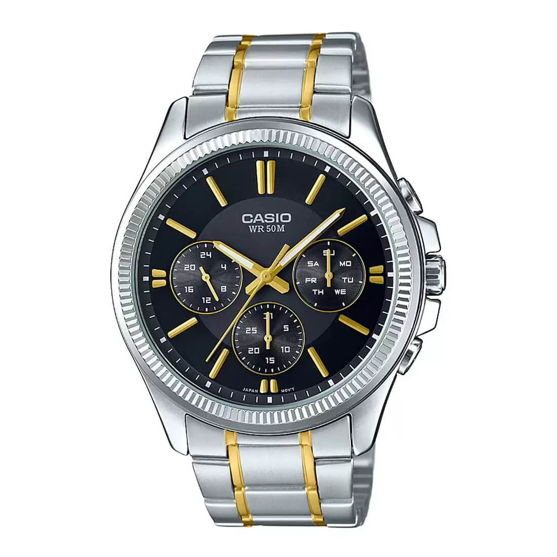 Casio Enticer Multifunction Two Tone Chain Watch MTP-1375SG-1AVDF