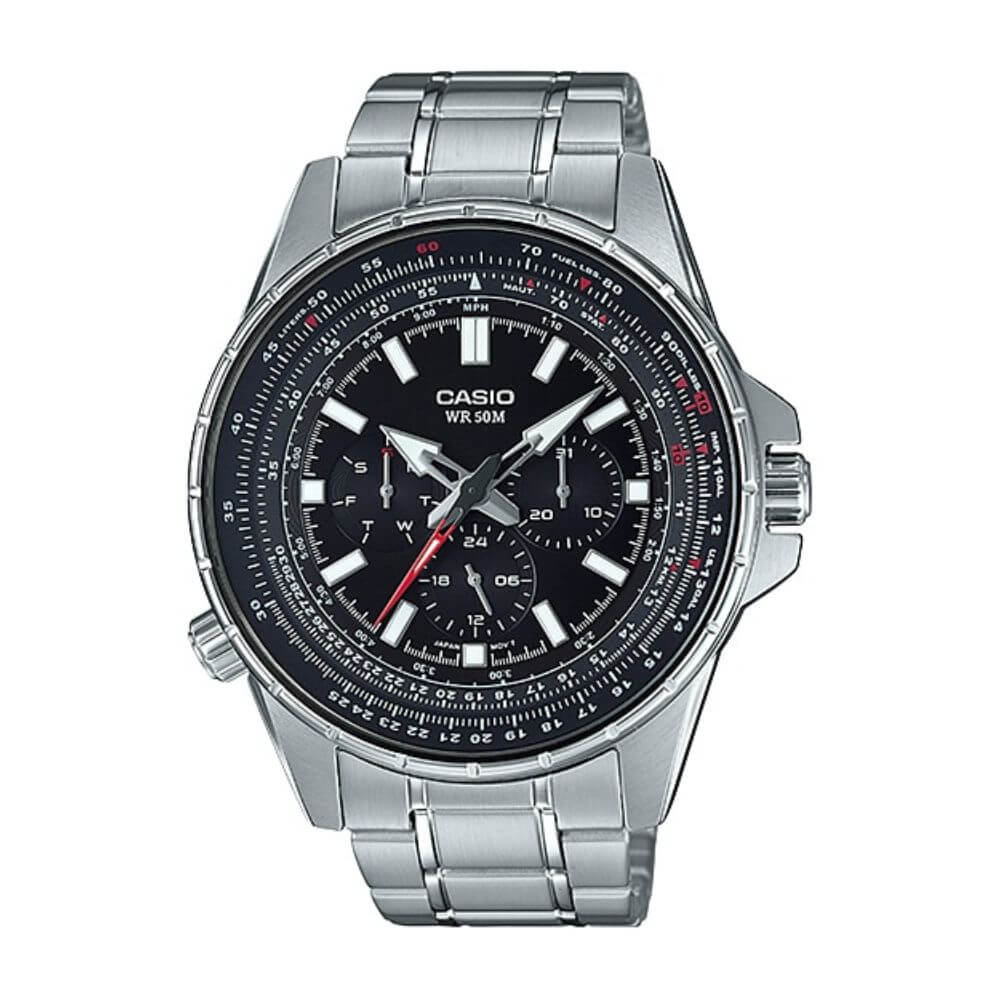 Casio Enticer Sweep Second Stainless Steel Chain Watch MTP-SW320D-1AVDF
