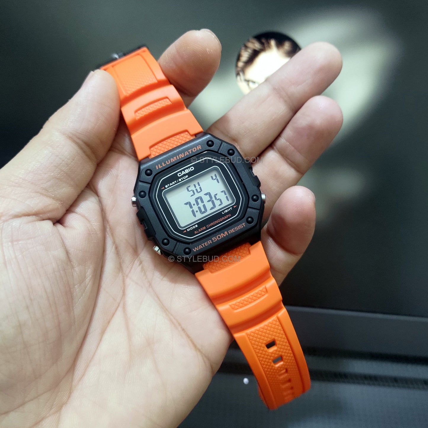 Casio Youth Digital Resin Belt Watch W-218H-4B2VDF