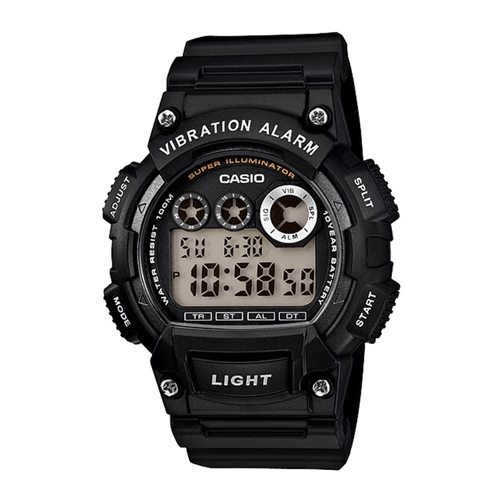 Casio Standard Vibration Alarm Digital Resin Belt Watch W-735H-1AVDF