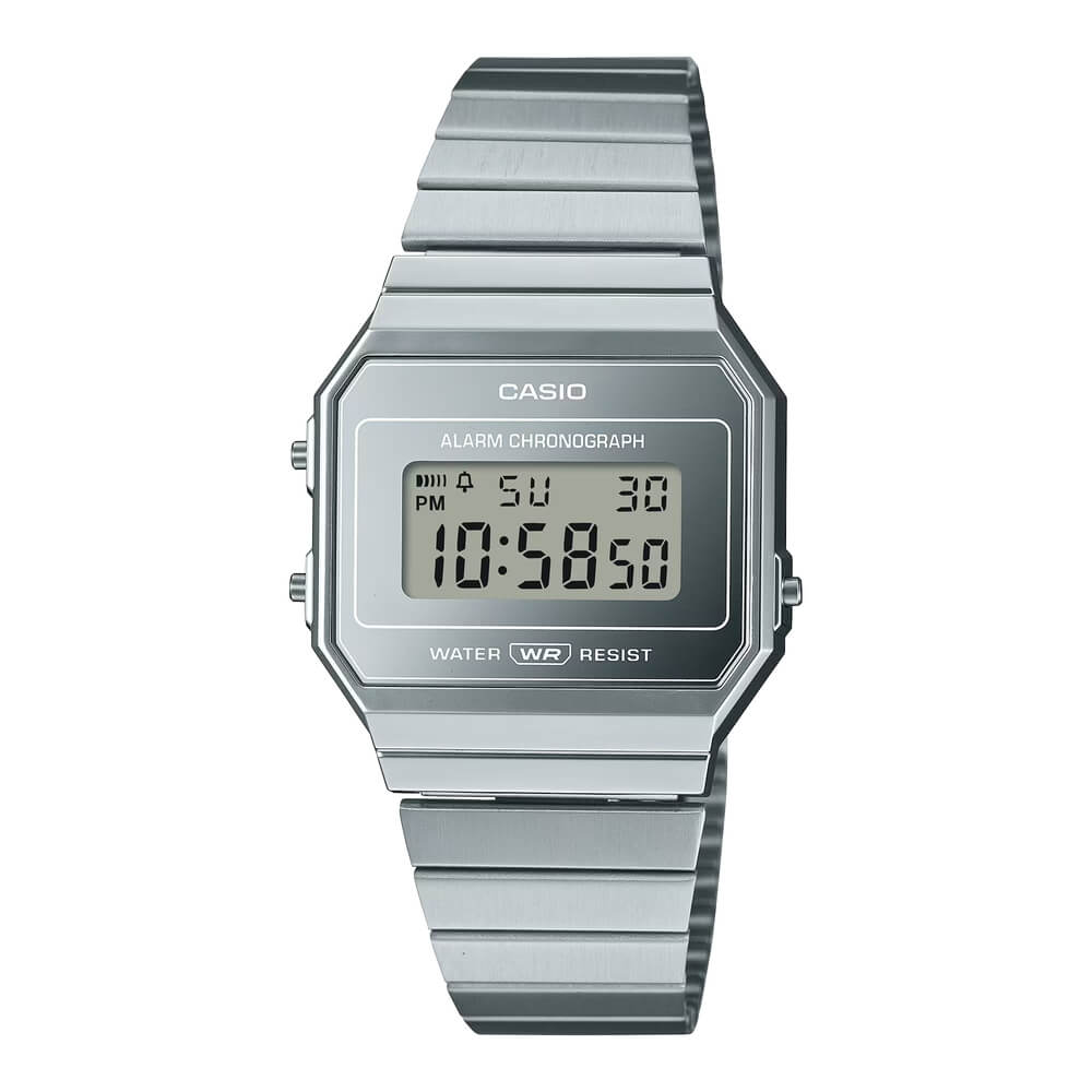 Casio Vintage Super Slim Digital Chain Watch A700WEV-7ADF