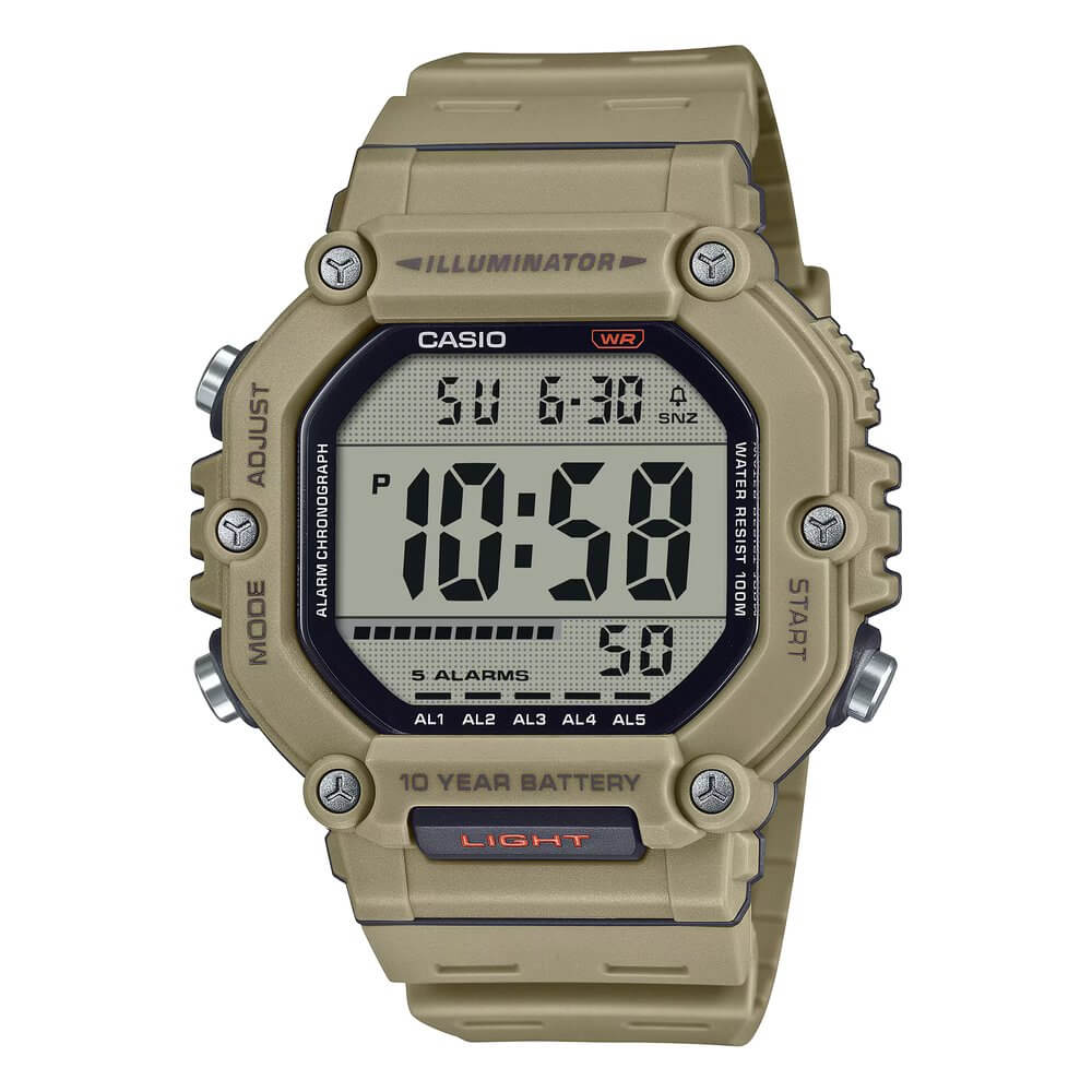 Casio Youth Dual Time Digital Resin Belt Watch AE-1600H-5AVDF