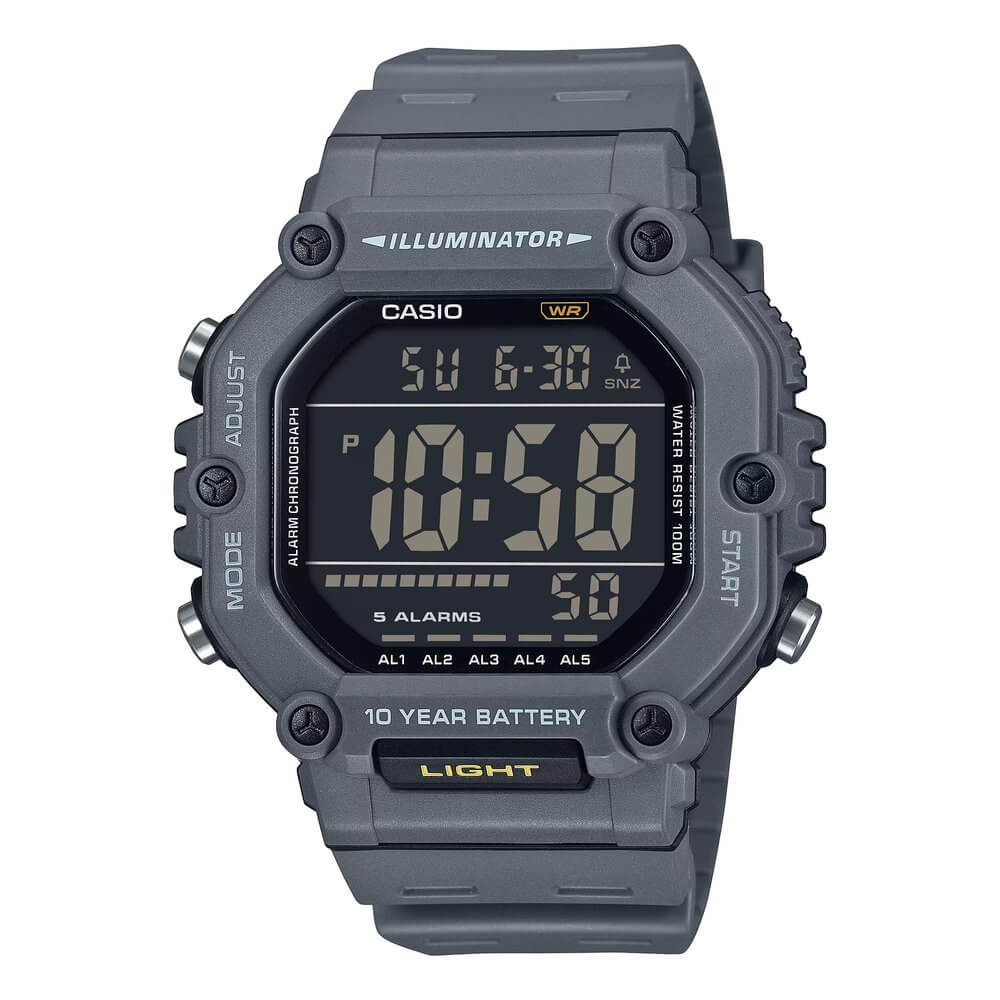 Casio Youth Dual Time Digital Resin Belt Watch AE-1600H-8BVDF
