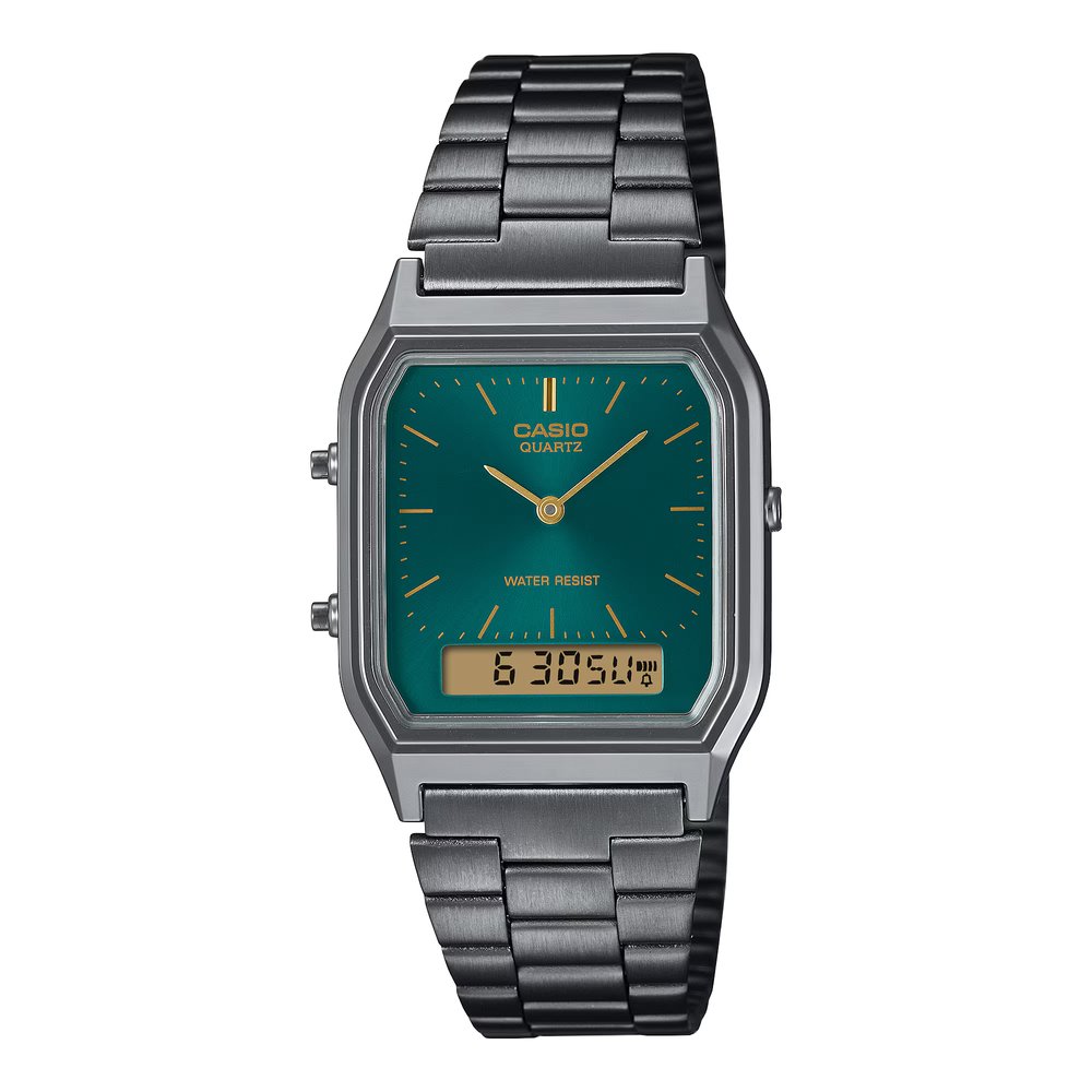Casio Vintage Dual Time Chain Watch AQ-230GG-3ADF