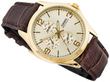 Casio Enticer Multifunction Golden Belt Watch MTP-V301GL-9AUDF