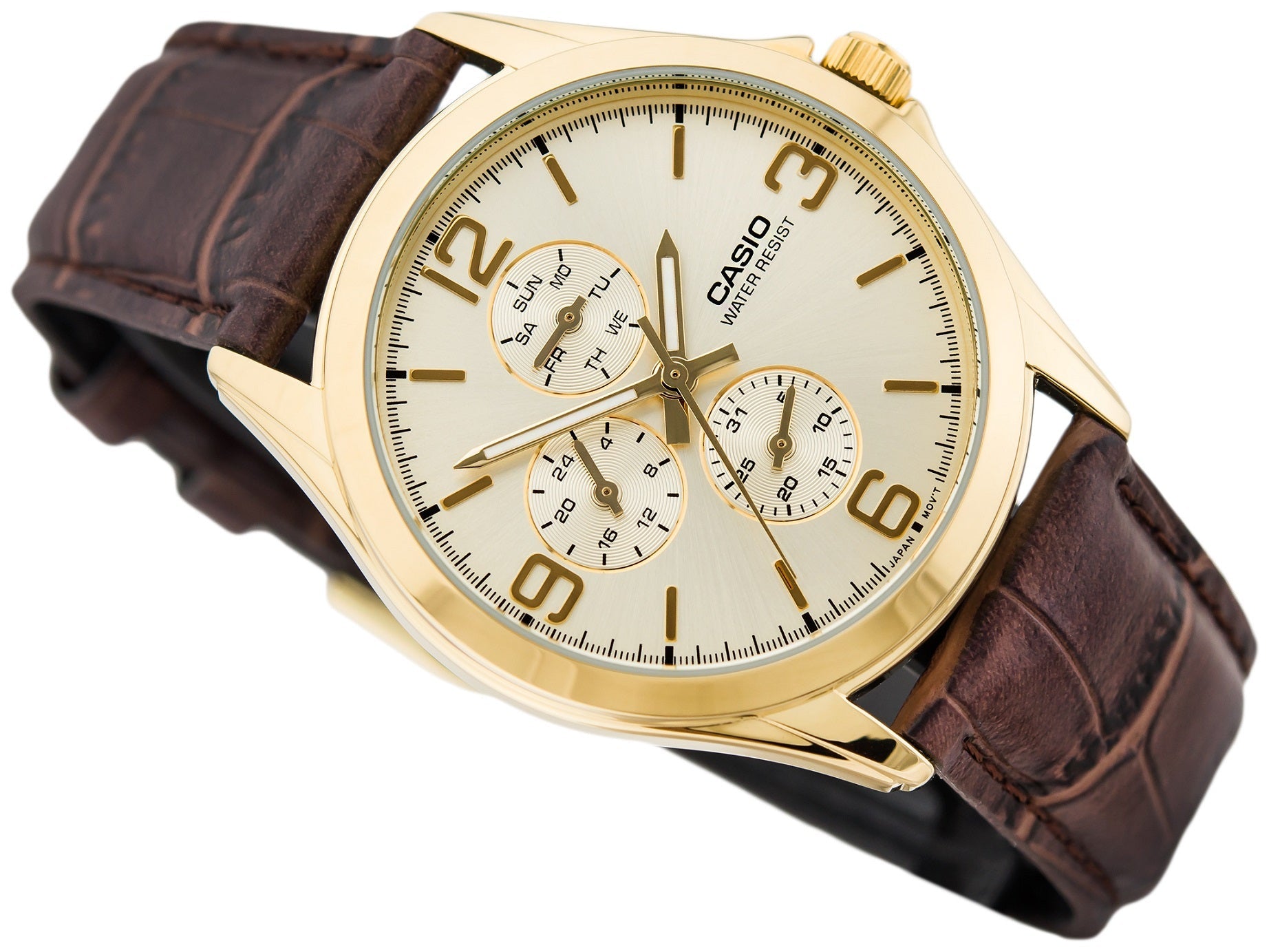 Casio Enticer Multifunction Golden Belt Watch MTP-V301GL-9AUDF