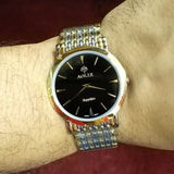 Aolix Classic Slim Stainless Steel Two Tone Chain Watch AL9039G