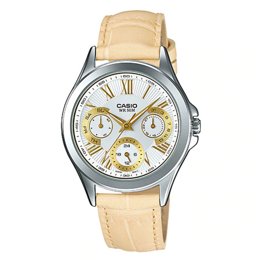 Casio Enticer Multifunction Ladies Leather Belt Watch LTP-E308L-7A1VDF