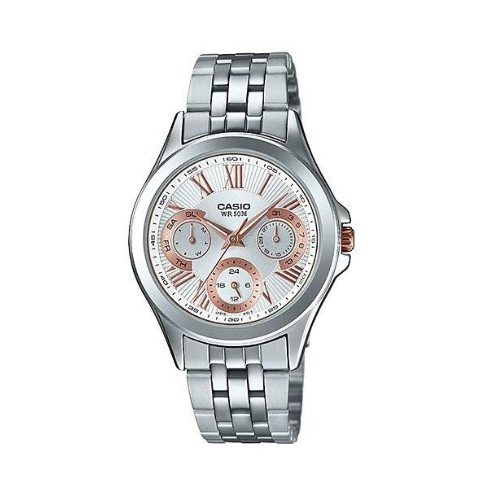 Casio Enticer Multifunction Ladies Chain Watch LTP-E308D-7AVDF