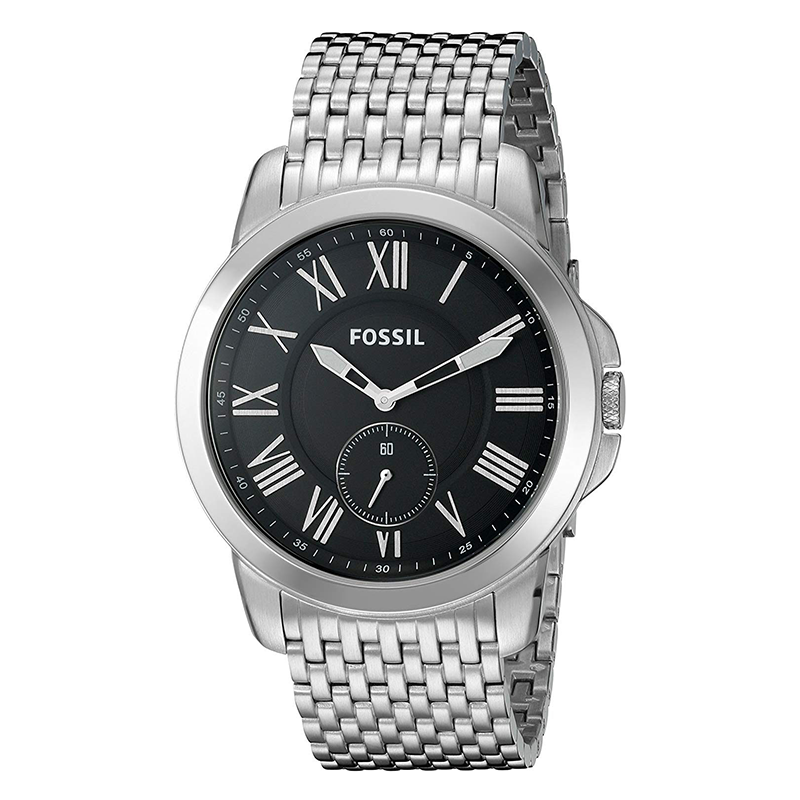 Fossil Grant Side Second Stainless Steel Chain Watch FS4944
