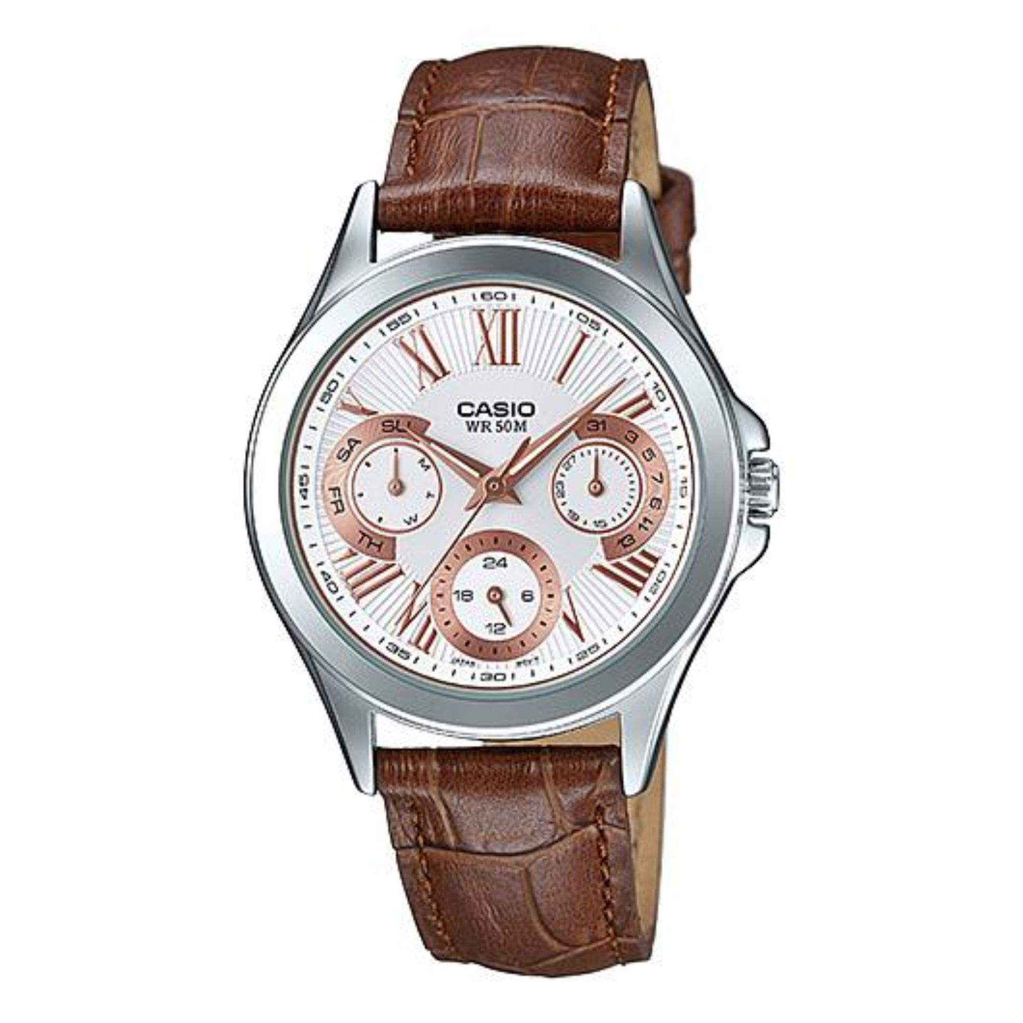 Casio Enticer Multifunction Ladies Leather Belt Watch LTP-E308L-7A2VDF