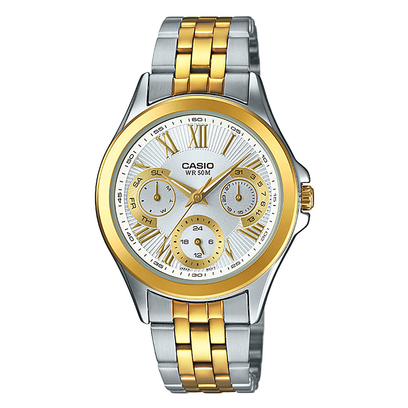 Casio Enticer Multifunction Ladies Chain Watch LTP-E308SG-7AVDF