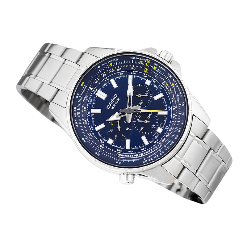 Casio Enticer Sweep Second Stainless Steel Chain Watch MTP-SW320D-2AVDF