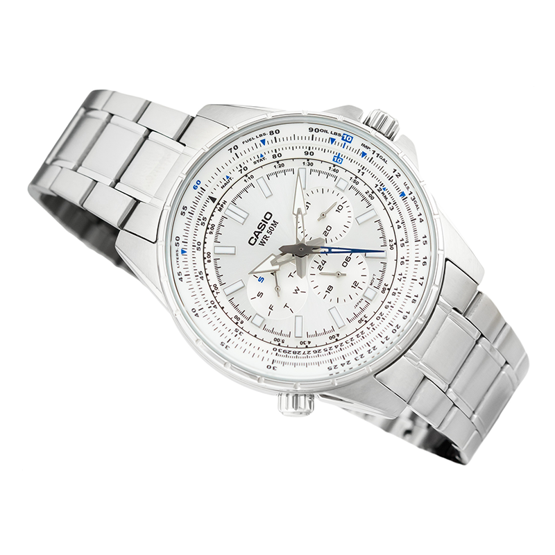 Casio Enticer Sweep Second Stainless Steel Chain Watch MTP-SW320D-7AVDF