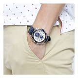 Casio Edifice Chronograph Leather Belt Watch EFR-539L-7CVUDF