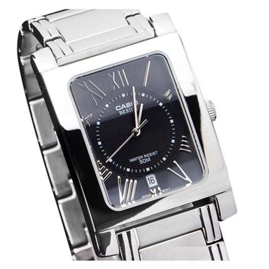 Casio Beside Date Stainless Steel Chain Watch BEM-100D-1A2VDF
