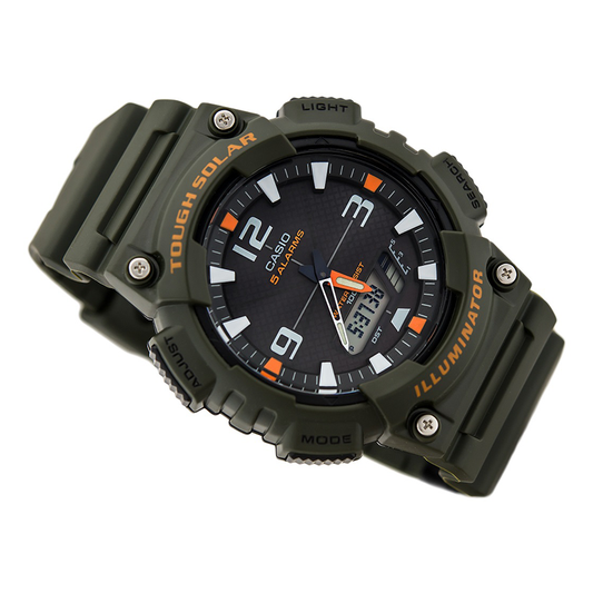 Casio Youth Tough Solar Dual Time Resin Belt Watch AQ-S810W-3AVDF