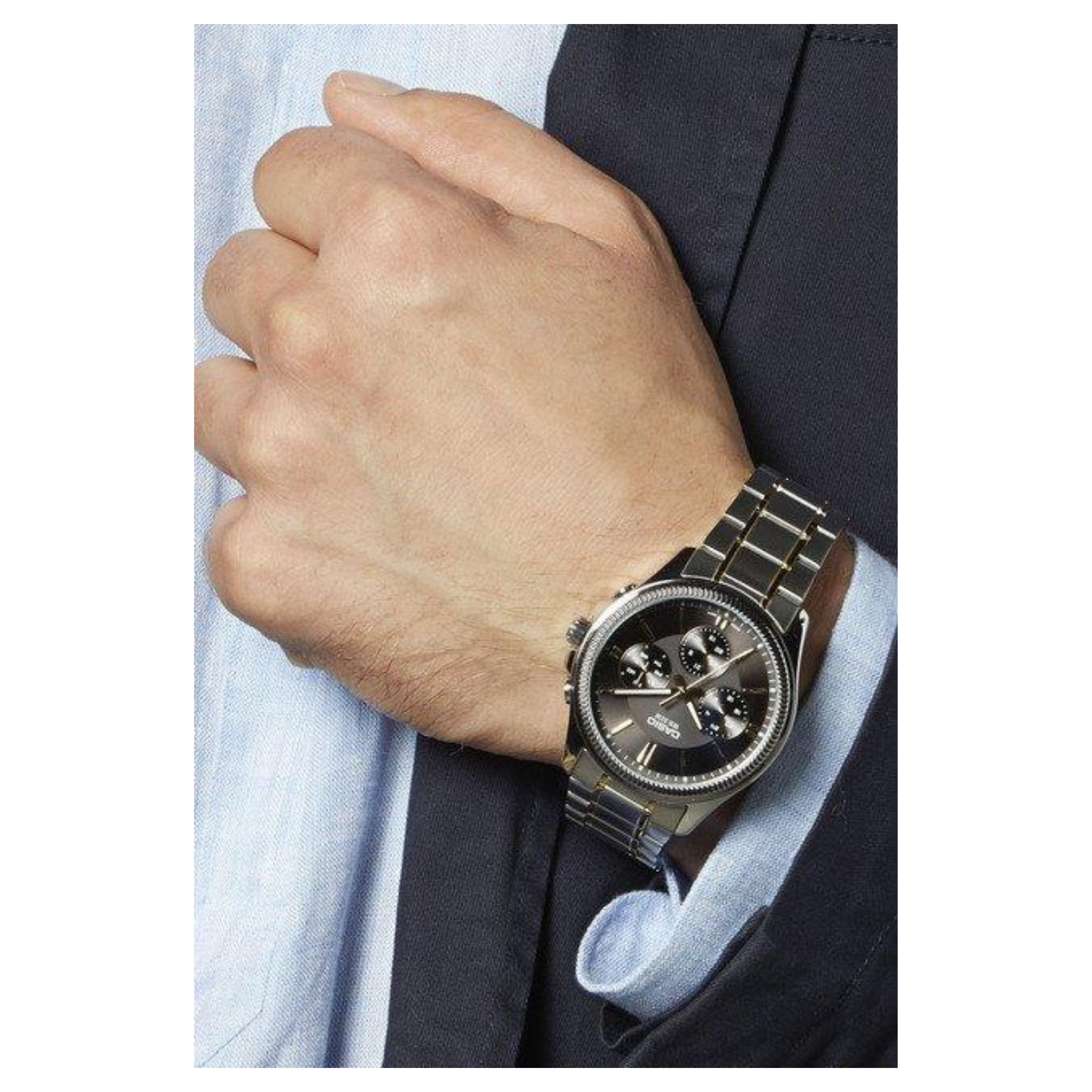 Casio Enticer Multifunction Two Tone Chain Watch MTP-1375SG-1AVDF