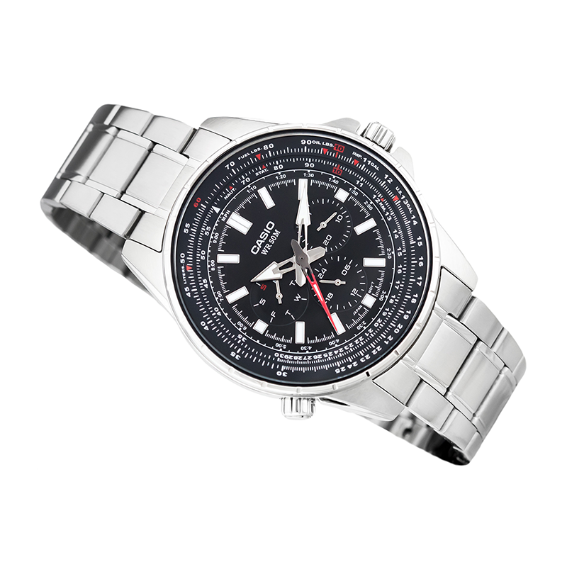 Casio Enticer Sweep Second Stainless Steel Chain Watch MTP-SW320D-1AVDF