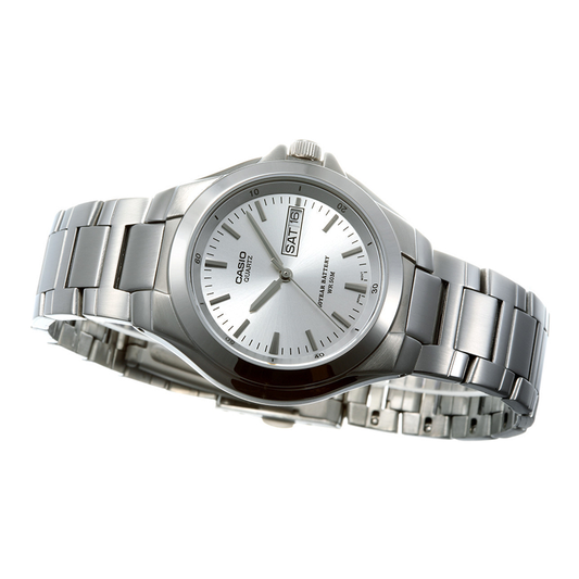 Casio Enticer Day Date Stainless Steel Chain Watch MTP-1228D-7AVDF