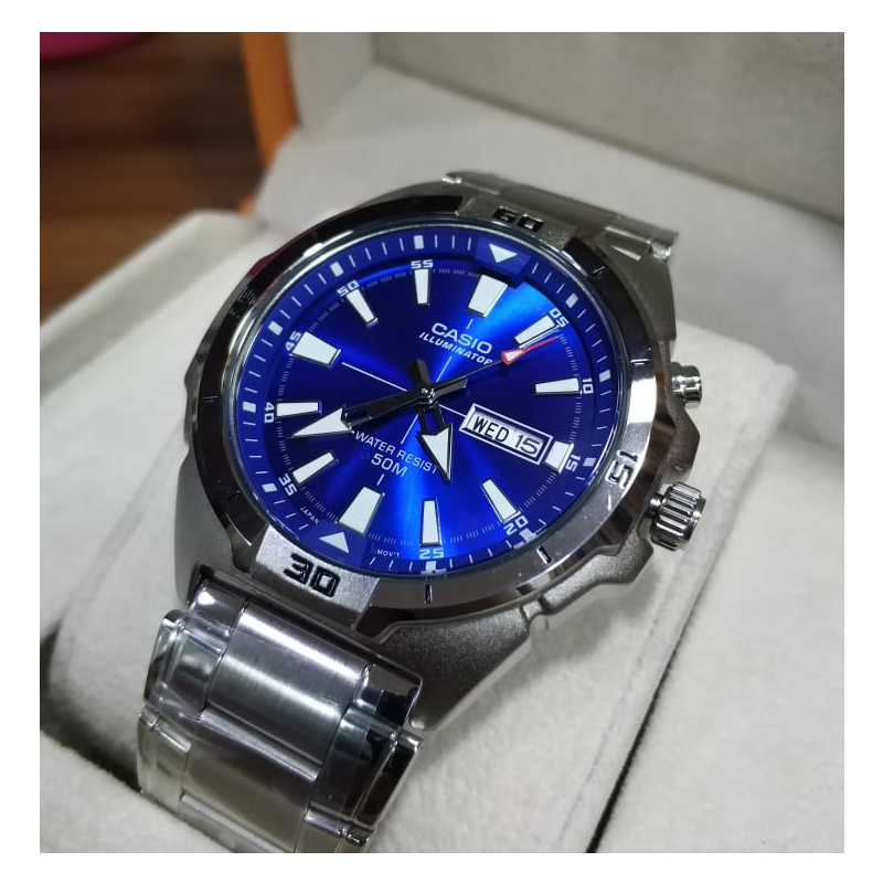 Casio Enticer Day Date Illuminator Chain Watch MTP-E203D-2AVDF