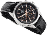 Casio Edifice Chronograph Stainless Steel Leather Belt Watch EFR-527L-1AVDF