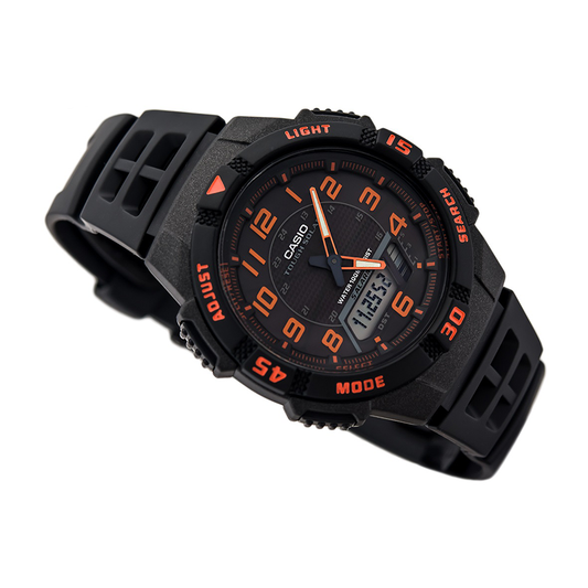 Casio Youth Tough Solar Dual Time Resin Belt Watch AQ-S800W-1B2VDF