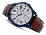 Casio Enticer Day Date Blue Leather Belt Watch MTP-1384BUL-5AVDF