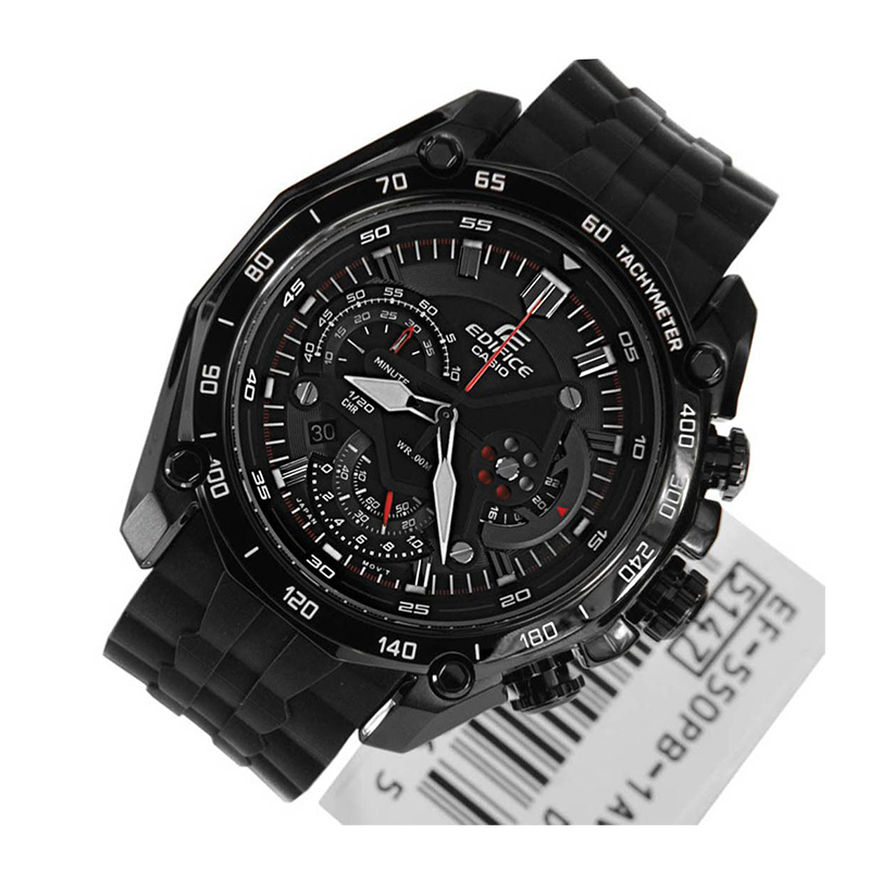 Casio Edifice Chronograph Resin Belt Watch EF-550PB-1AVUDF