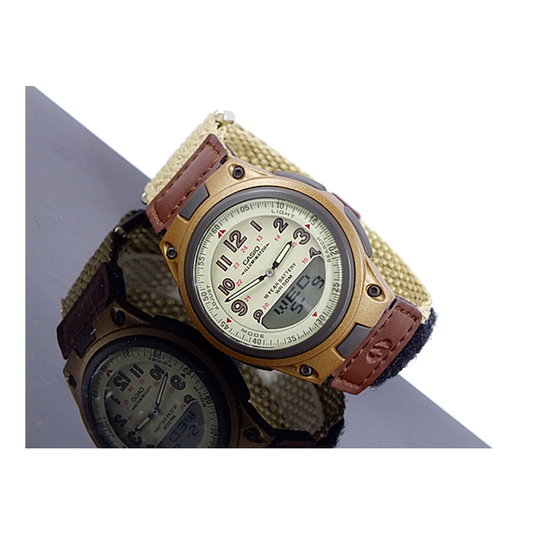 Casio Youth Dual Time Nylon Belt Watch AW-80V-5BVDF