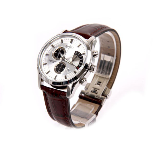 Casio Beside Chronograph Leather Belt Watch BEM-501L-7AVDF