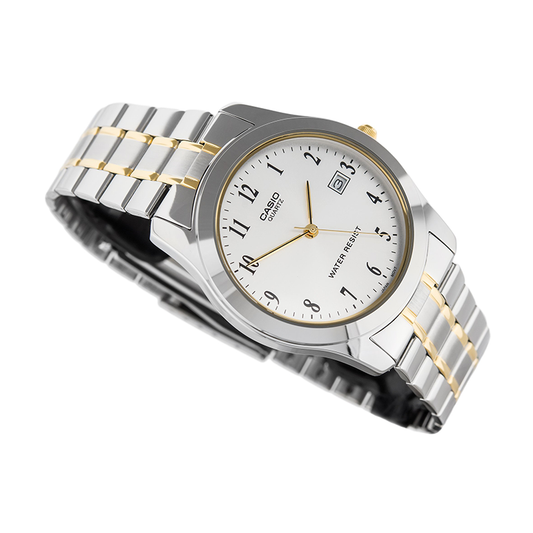 Casio Enticer Date Two Tone Chain Watch MTP-1141G-7BRDF