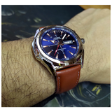 Casio Enticer Day Date Illuminator Leather Belt Watch MTP-E200L-2AVDF