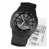 Casio Youth Dual Time Nylon Belt Watch AW-80V-1BVDF