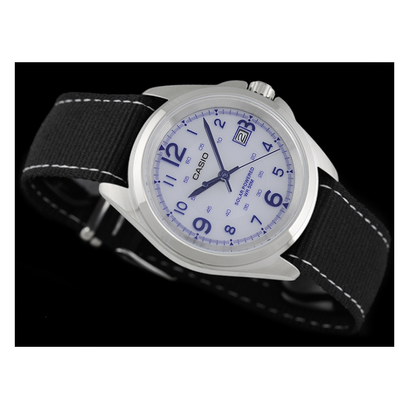 Casio Standard Solar Date Nylon Belt Watch MTP-S101-7BVDF
