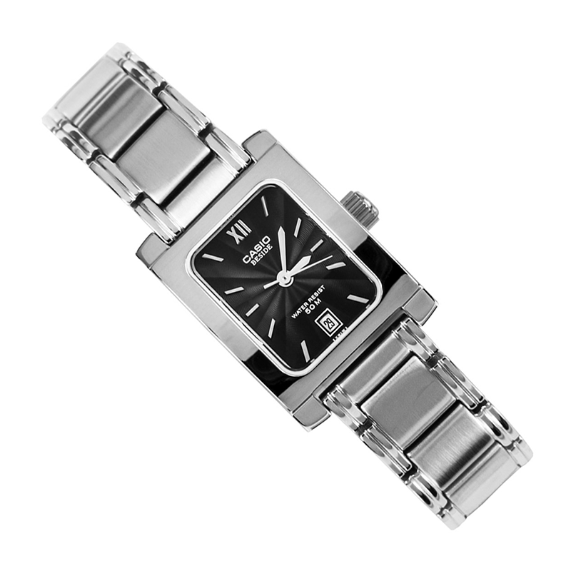 Casio Beside Date Stainless Steel Ladies Chain Watch BEL-100D-1AVDF