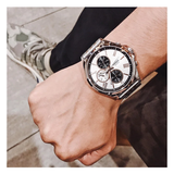 Casio Enticer Multifunction Stainless Steel Chain Watch MTP-E316RG-7AVDF