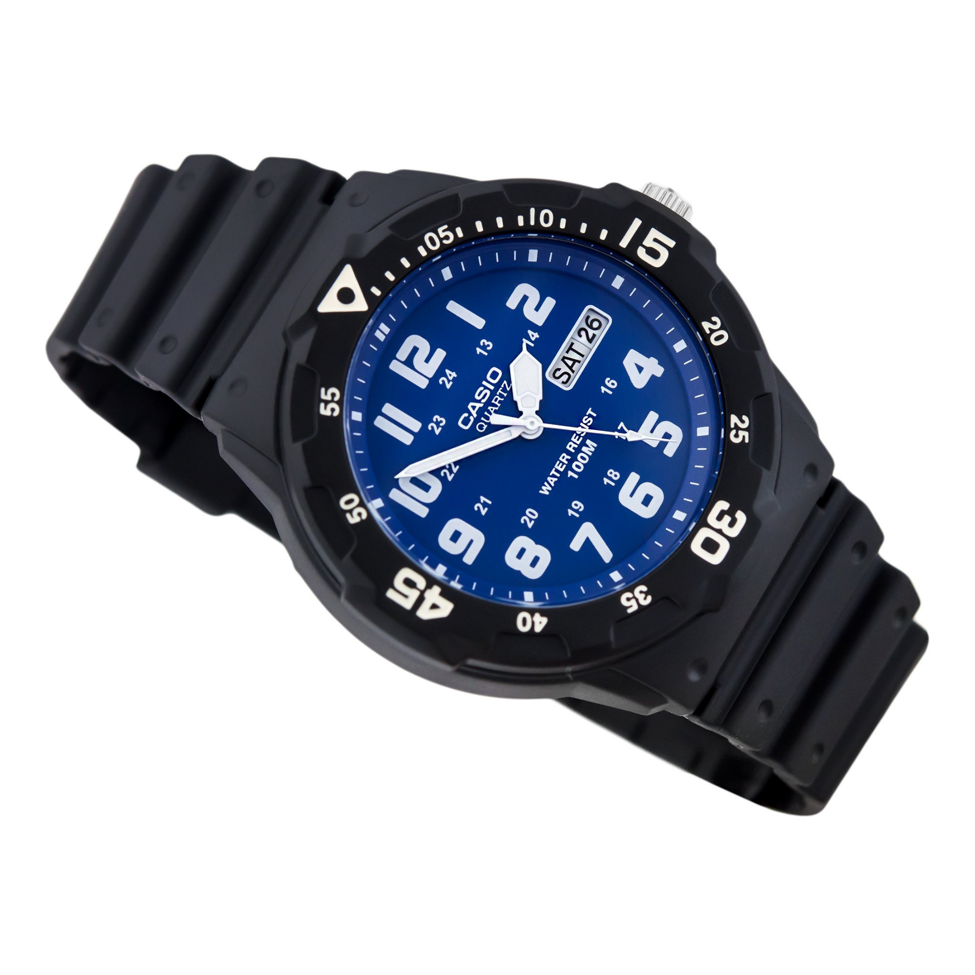 Casio Youth Day Date Resin Belt Watch MRW-200H-2B2VDF