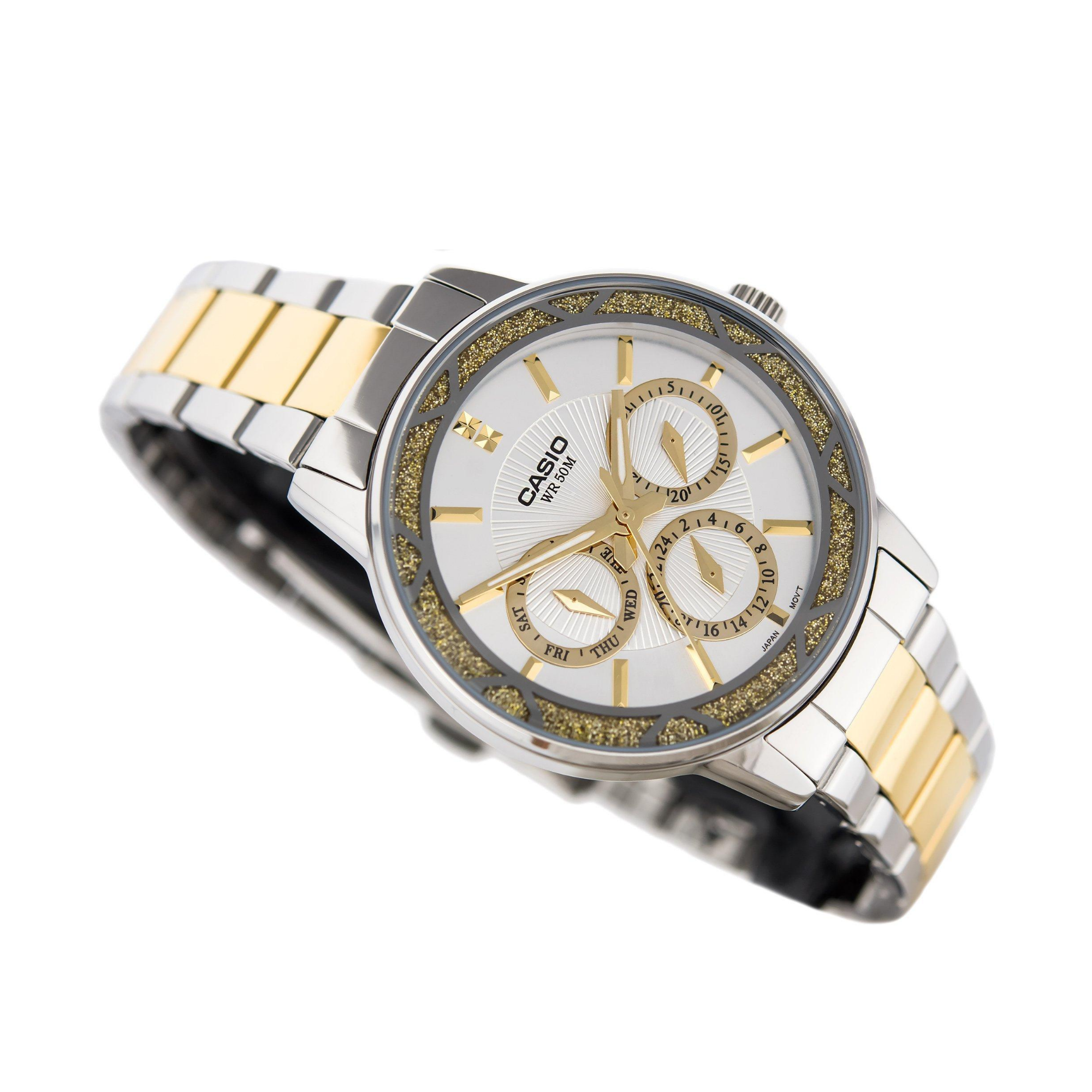 Casio Enticer Multifunction Ladies Chain Watch LTP-2087SG-7AVDF