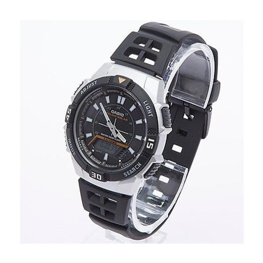 Casio Youth Tough Solar Dual Time Resin Belt Watch AQ-S800W-1EVDF