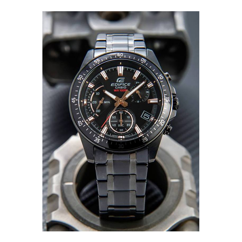 Casio Edifice Chronograph Stainless Steel Black Chain Watch EFV-540DC-1BVUDF