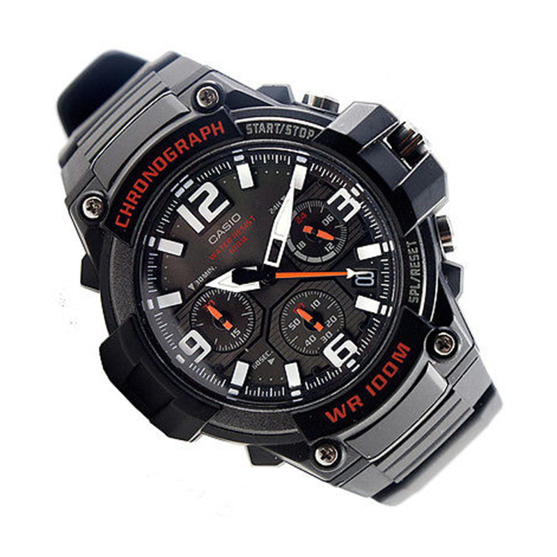 Casio Youth Chronograph Sports Resin Belt Watch MCW-100H-1AVDF