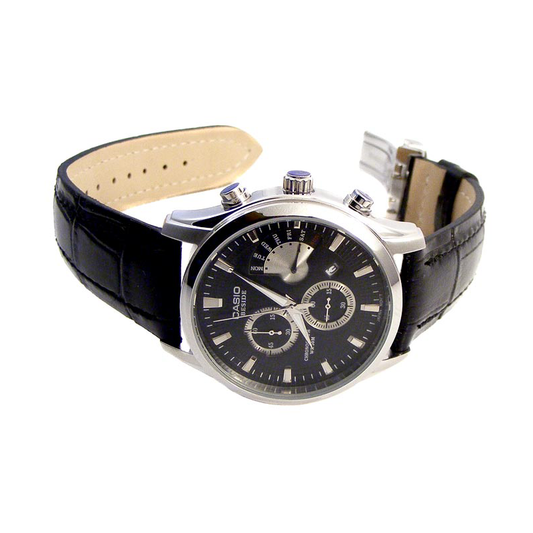 Casio Beside Chronograph Leather Belt Watch BEM-501L-1AVDF