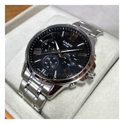 Casio Enticer Multifunction Stainless Steel Chain Watch MTP-EX300D-1AVDF