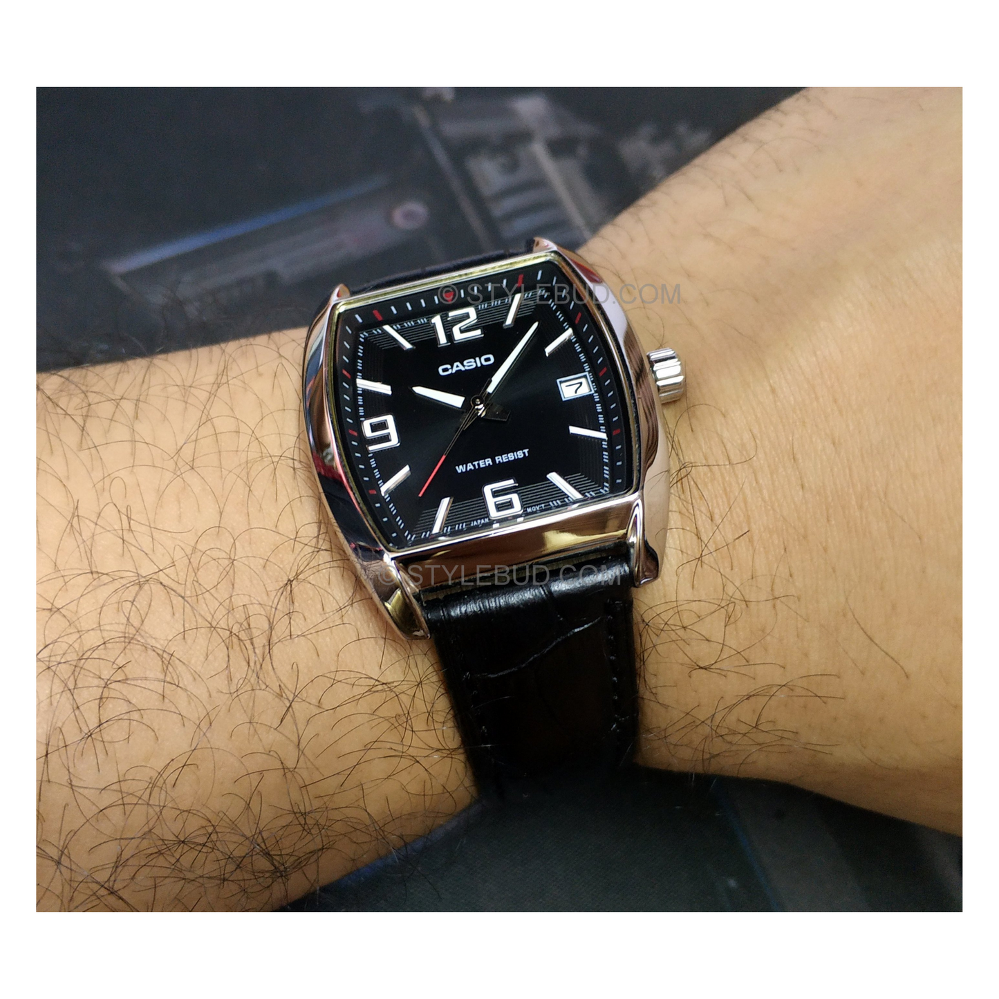 Casio Standard Date Leather Belt Watch MTP-E107L-1ADF